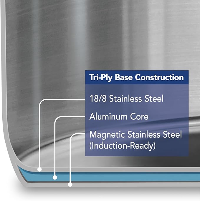 Tramontina Tempo Tri-Ply Base Stainless Steel 2-Quart Small Sauce Pan - Image 4