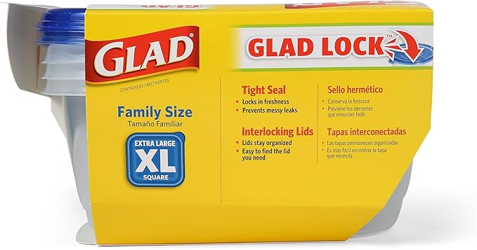 Glad GladWare XL Square Food Storage Containers - Image 5