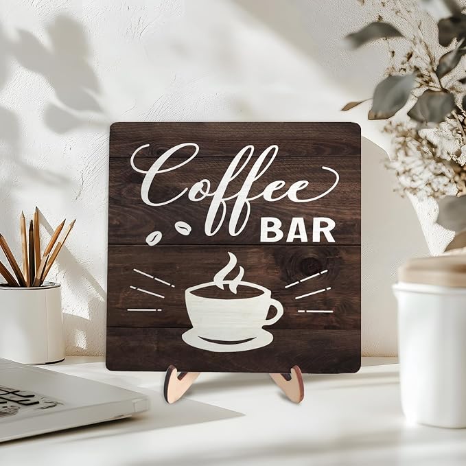 Funny Coffee Bar Decor Sign – Rustic Wooden Plaque - Image 5