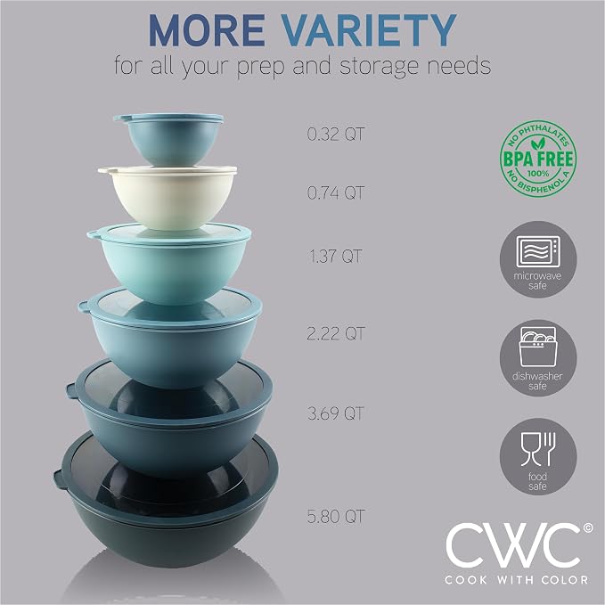 COOK WITH COLOR Mixing Bowls with Lids - Image 3