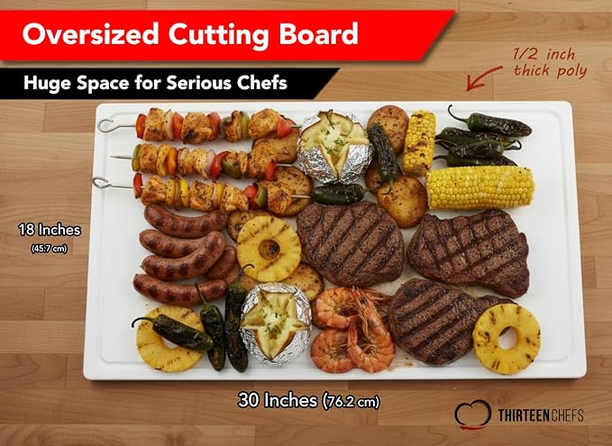 Thirteen Chefs Extra Large 30x18 Inch Cutting Board - Image 2