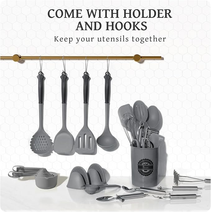 Kikcoin 43Pcs Large Kitchen Utensils Set - Image 7