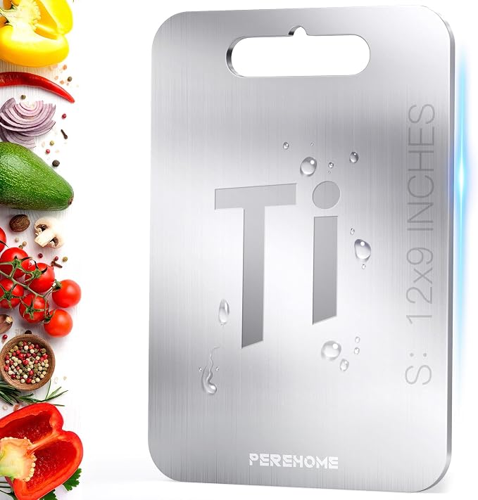 Titanium Cutting Board for Kitchen, Cutting Board Double Sided Food Grade by PereHome