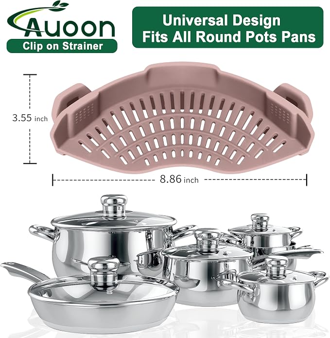 AUOON Clip on Strainer for Pots and Pans - Image 2