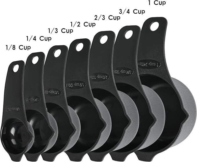 Measuring Cups and Spoons Set 15, Metric & US 7 Measure Cups & 7 Measure Spoons - Image 2