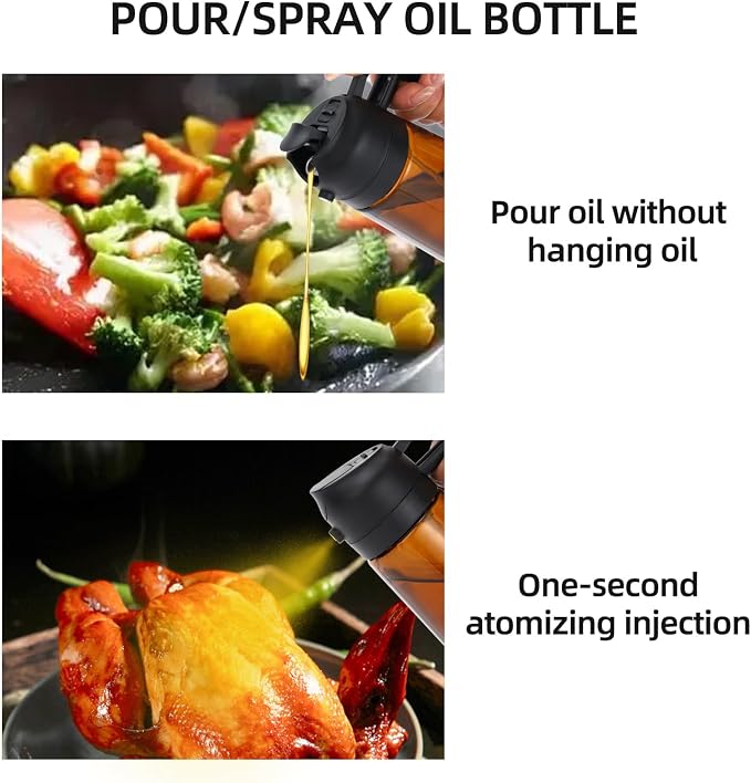 Aovdy 16oz/470ml Glass Oil Dispenser & Sprayer - Image 6