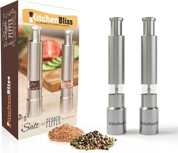 Modern Thumb Click Salt and Pepper Grinder by KitchenBliss