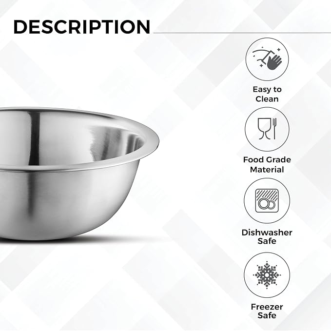 AVADOR Set of 6 Premium Stainless Steel Mixing Bowls Set, Space Saving Nestable - Image 4