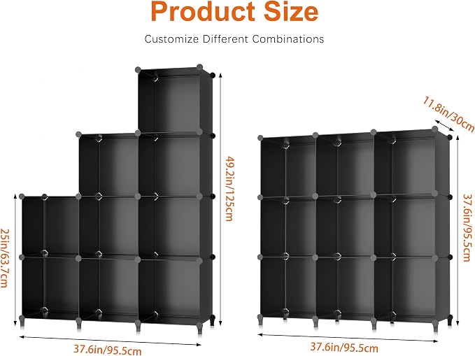 HOMIDEC Closet Organizers and Storage, 9 Cube Storage Organizer, Portable - Image 3