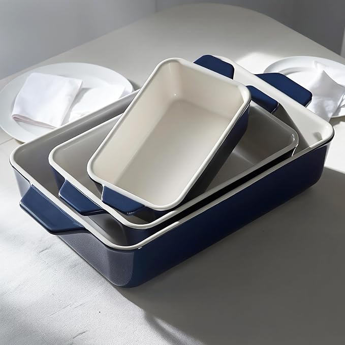Kook Casserole Dish, Ceramic Baking Dish, Large Lasagna Pan Deep - Image 3