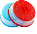 Pack of 2 Collapsible Microwave Food Cover, Splatter Guard, Vented Microwave Lid by RUNZI