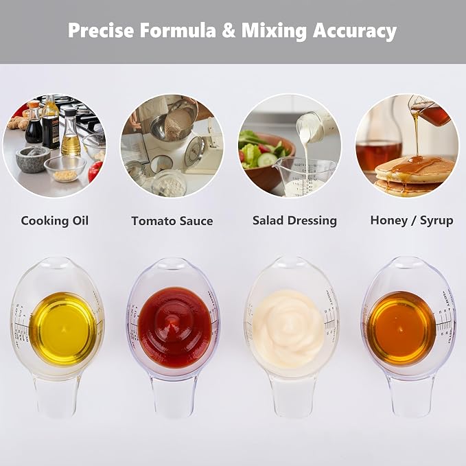 4 Pack Small Measuring Cups, 2oz/60ml Mini Measuring Cup - Image 2