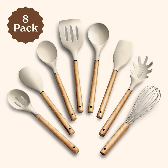 Country Kitchen Non Stick Silicone Utensil Set - Image 2