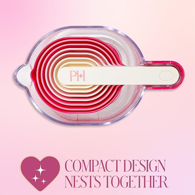 Paris Hilton 9-Piece Measuring Set, Durable Plastic Measuring Cups and Spoons - Image 5