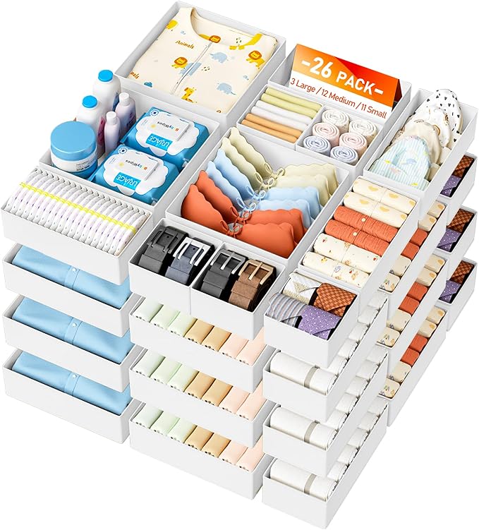 DIMJ Drawer Organizer Clothes 26 Pack by DiMJ