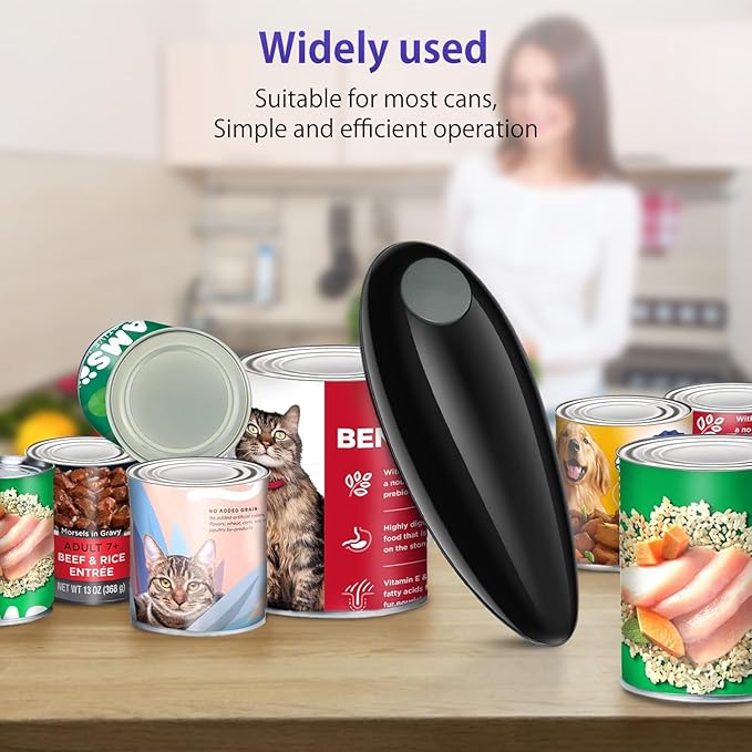 Electric Can Opener, Handheld One-touch Automatic Can opener, Smooth Edge - Image 2