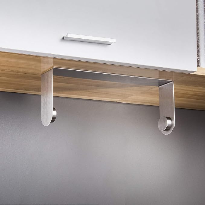 ZUNTO Paper Towel Holder Under Cabinet Self Adhesive Paper Towel Rack, - Image 5