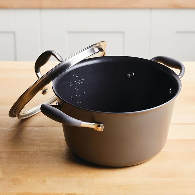 Anolon Advanced Home Hard-Anodized Nonstick Tapered Sauce Pan/Saucepot - Image 9