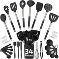Silicone Kitchen Utensils Set 34 Pieces 450 °F Heat Resistant by CulinaryCouture