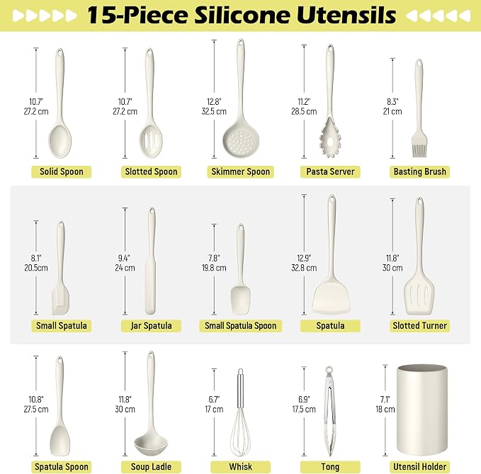 Homikit Kitchen Utensils Set, Useful Kitchen Gadgets & Pots and Pans Accessories - Image 2