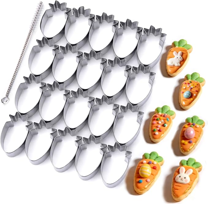 AIERSA Mini Carrot Cookie Cutter, Small Easter Cookie Cutters, 1.2 Inch Tiny by AIERSA