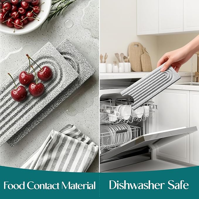 Stone Kitchen Sink Faucet Mat, Premium Upgraded Diatomite Drying Stone Mat & - Image 4