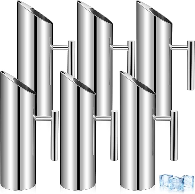 Funnymoom 6 Pack 53oz/1.5l Stainless Steel Water Pitcher Modern Metal Pitcher by Funnymoom