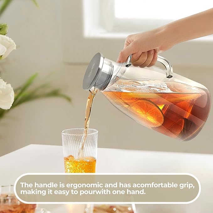 SUSTEAS 3 Liter 101 oz Glass Pitcher - Image 7