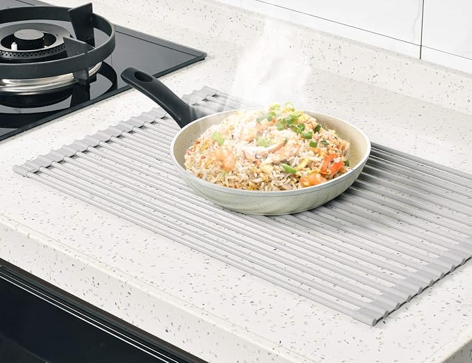 Surpahs 20.5 x 13.1 Inch Roll-Up Dish Drying Rack, Fits Across Sink Openings up - Image 8