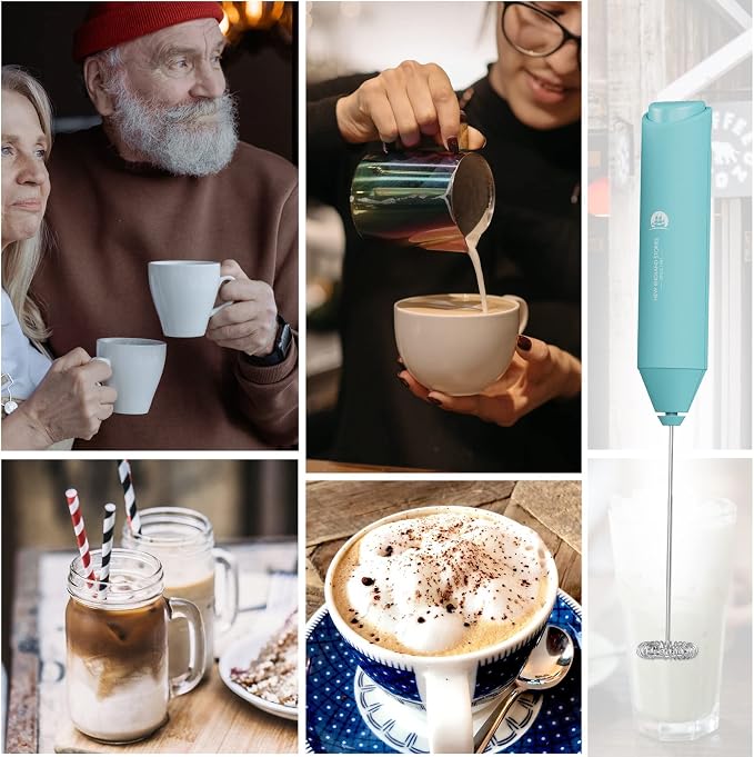 Powerful Milk Frother Handheld Foam Maker, Mini Whisk Drink Mixer - Image 7
