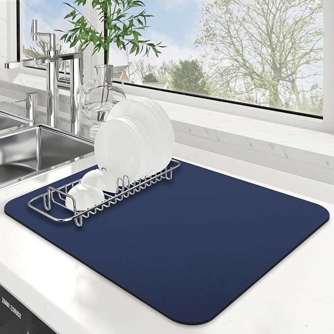 WISELIFE Dish Drying Mat Super Absorbent Drying Mat Large Dish Drying Mats by WiseLife