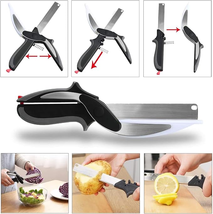 2 in 1 Kitchen Scissors for Food, Separable Stainless Steel Barbecue Steak - Image 8