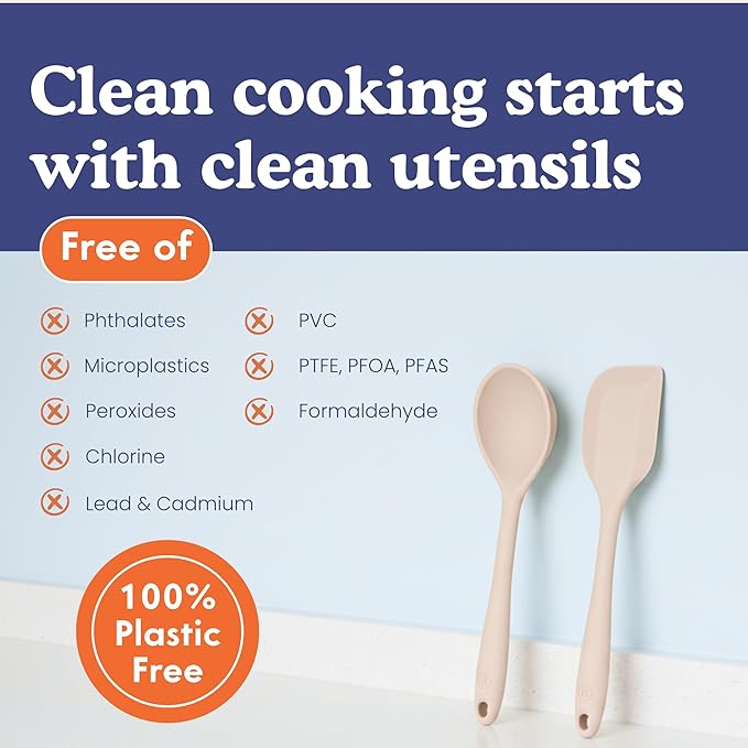 Non-Toxic Platinum Silicone Kitchen Utensil Set of 2 – Non-Scratch Cooking - Image 4
