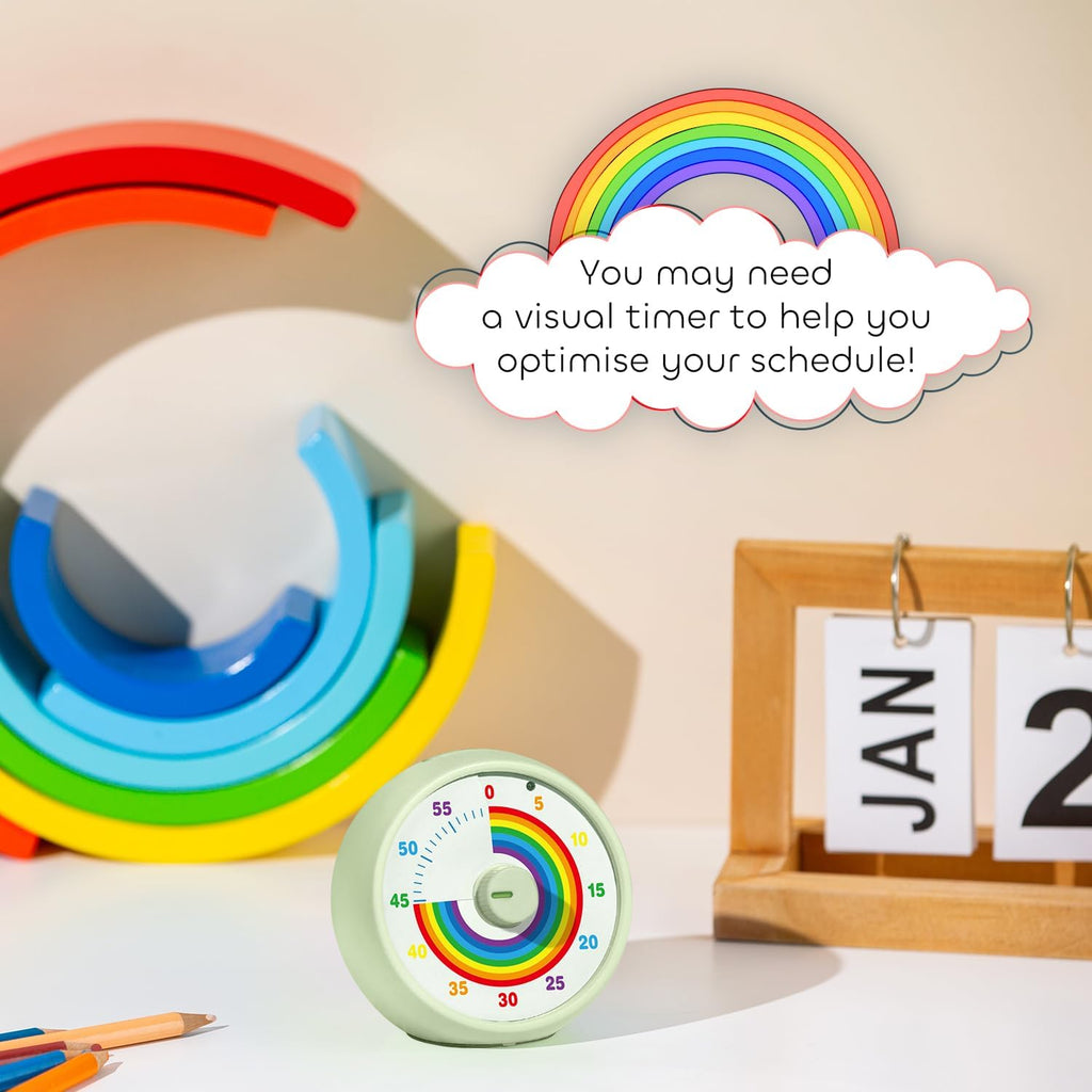 Visual Timer for Kids, 60-Minute Countdown Timer for Classroom Office