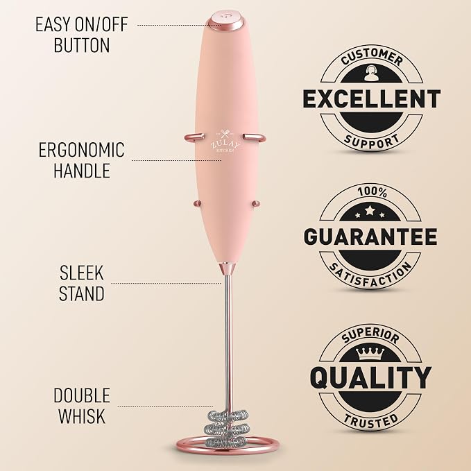 Zulay Kitchen Patented Tornado Triple Whisk Milk Frother - Image 7