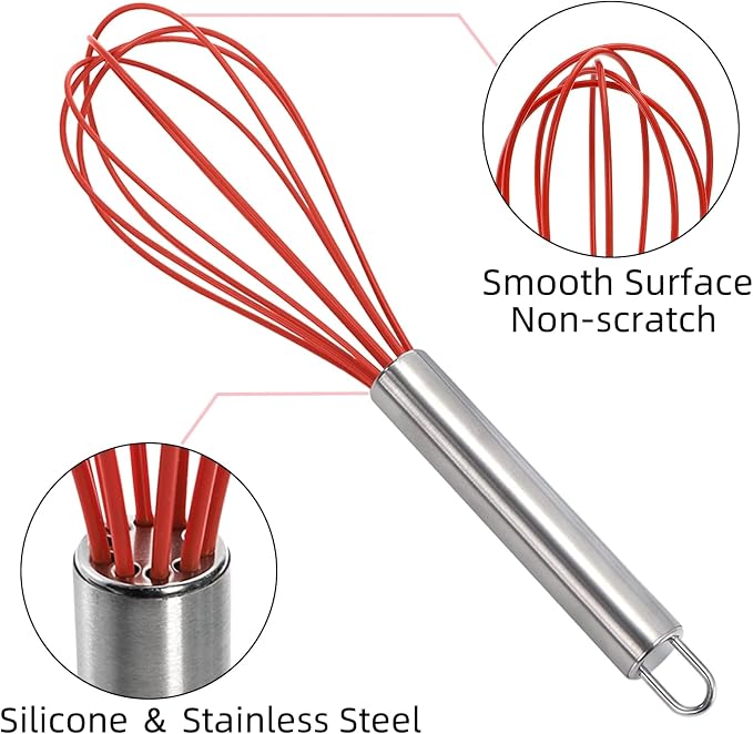 Cididu Set of 24 Silicone Whisk Bulk - Image 3