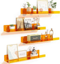 upsimples Acrylic Shelves for Wall Decor, Living Room, Floating Bookshelves for by upsimples