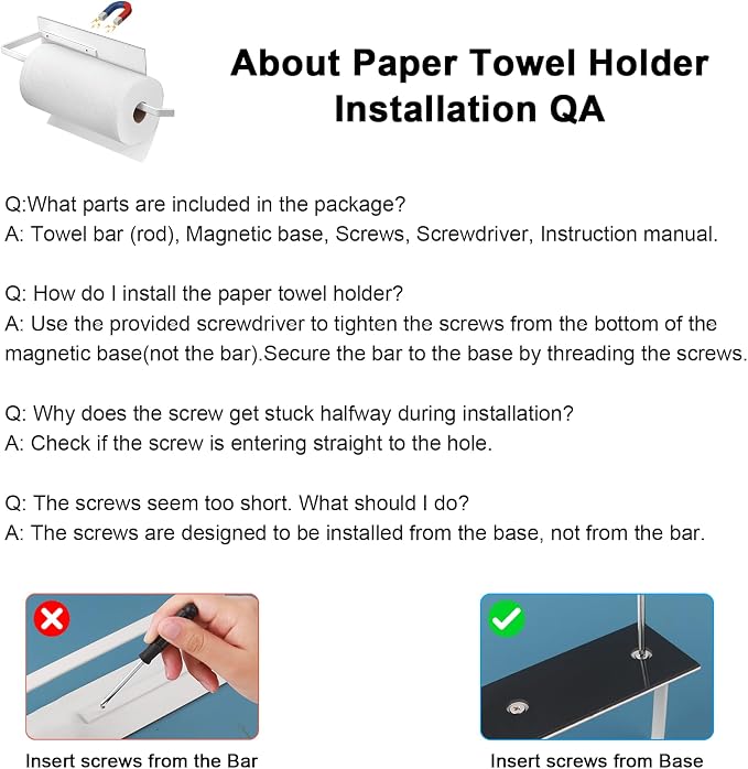 Magnetic Paper Towel Holder for Fridge, Toilet Paper Roll Holder Magnetic Paper - Image 8