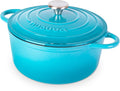 Cast Iron Pot with Lid – Non-Stick Ovenproof Enamelled Casserole Pot, Oven Safe by Nuovva
