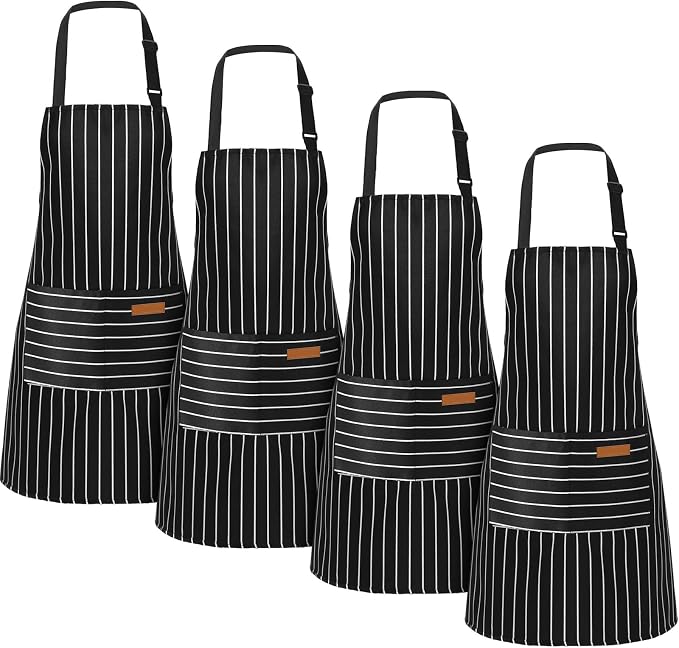 Handepo 4 Pcs Kitchen Aprons by Handepo