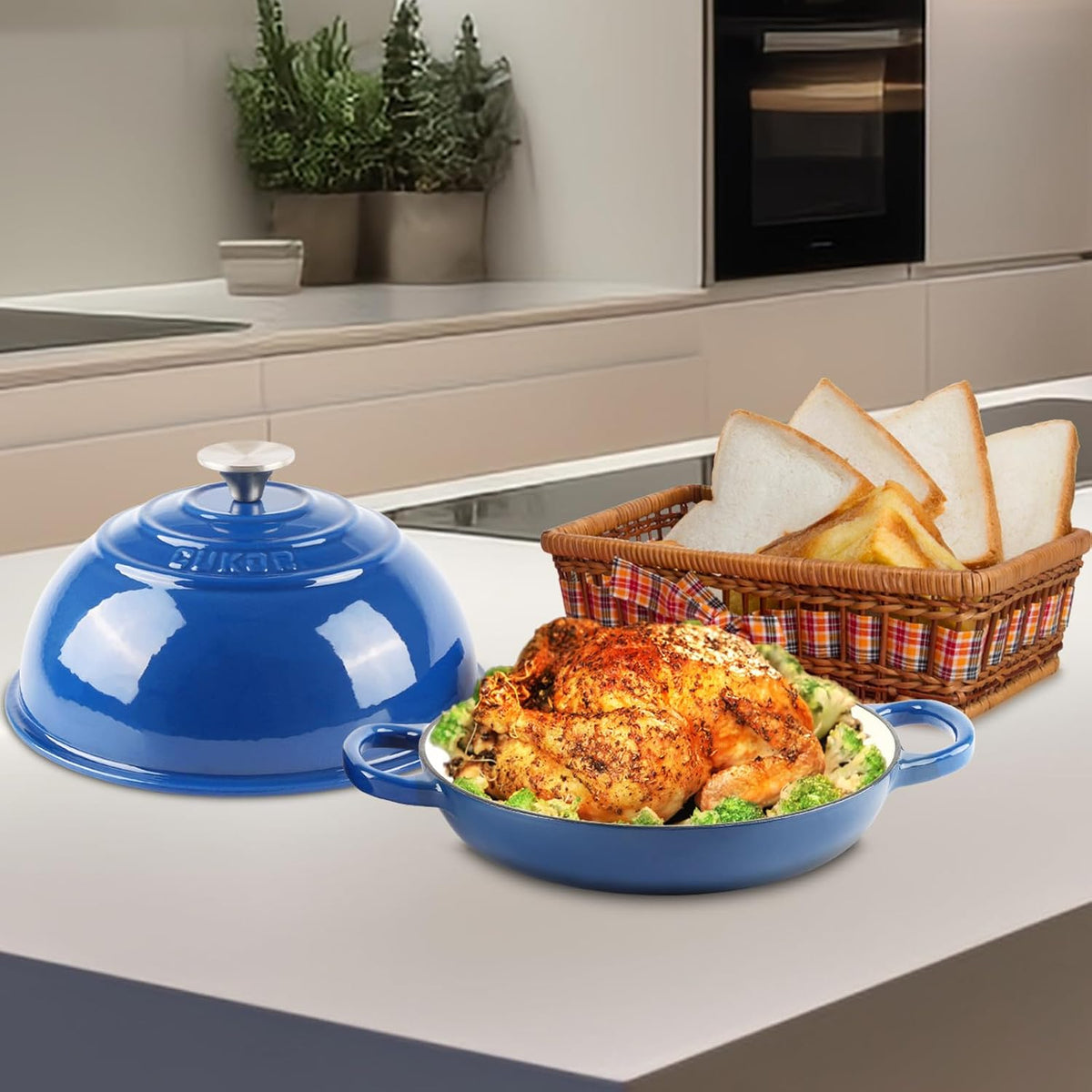 Dutch Oven for Sourdough Bread Baking, 7QT Enameled Cast Iron Dutch