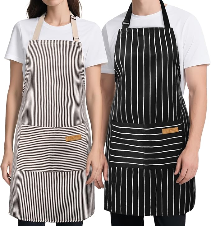 2 Pack Kitchen Cooking Aprons, Soft Aprons by Cardkiss