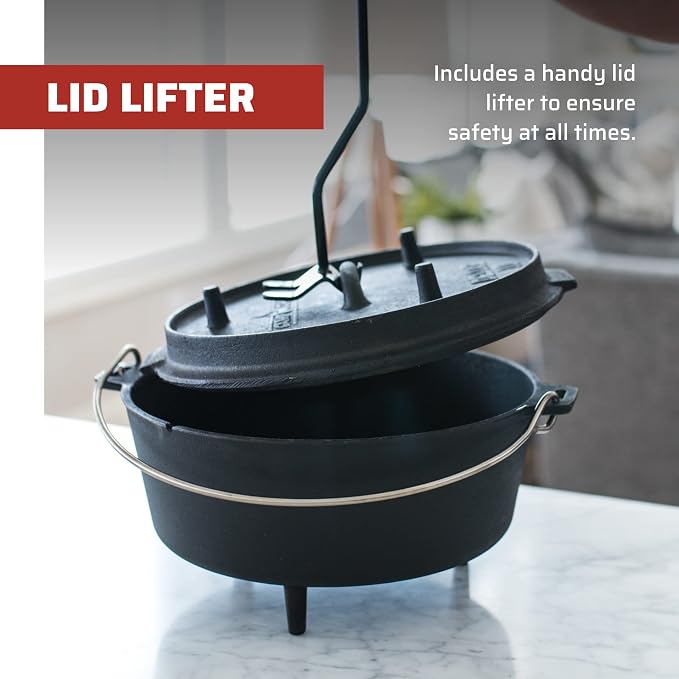 Camp Chef DO-12 Pre Seasoned Cast Iron Dutch Oven - Image 7