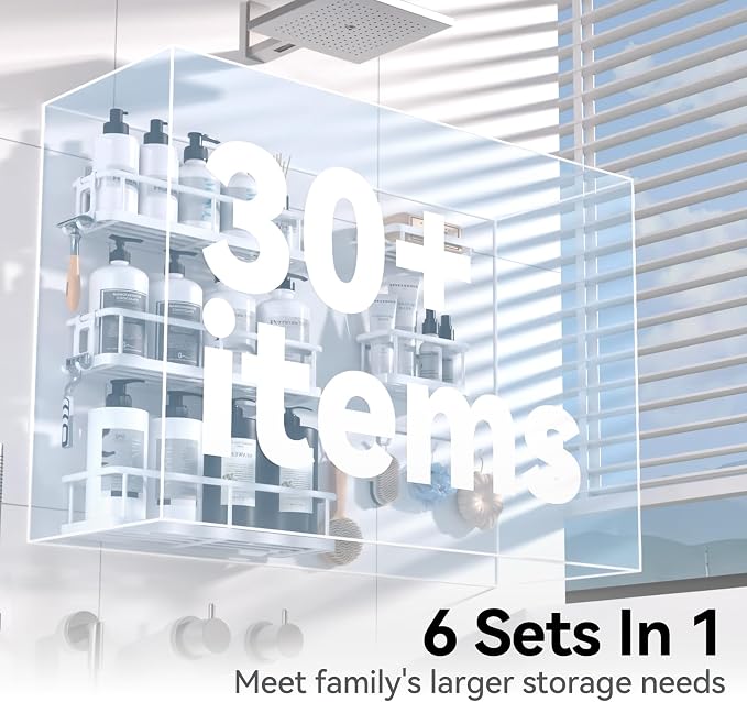 YASONIC Shower Caddy, Large Capacity Bath Organizer - Image 3