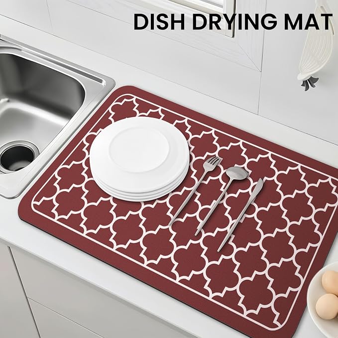 WISELIFE Dish Drying Mat Super Absorbent Drying Mat Large Dish Drying Mats - Image 7