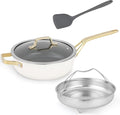 10-Inch Ceramic Non-Stick Cookware Set, 8-in-1 Multifunctional Cookware by Unknown