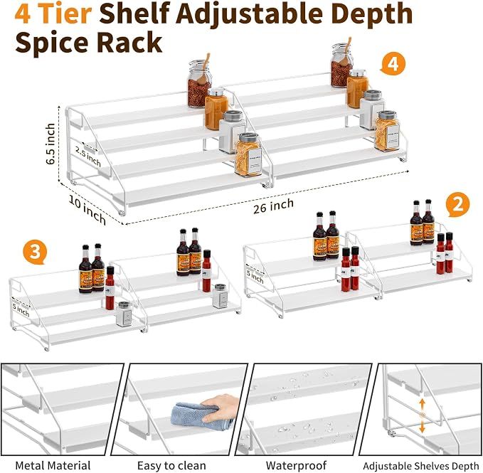 BOIVSHI Spice Organization for Cabinet, Spice Rack Organizer, Spice Rack - Image 4