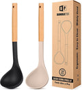 Pack of 2 Soup Ladle, Silicone Ladle Spoon by BUNDLEPRO