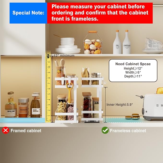 Magheo Pull Out Spice Rack Organizer - Image 3