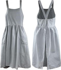 Uaussi Cotton Linen Apron Cross Back Work Apron by Uaussi